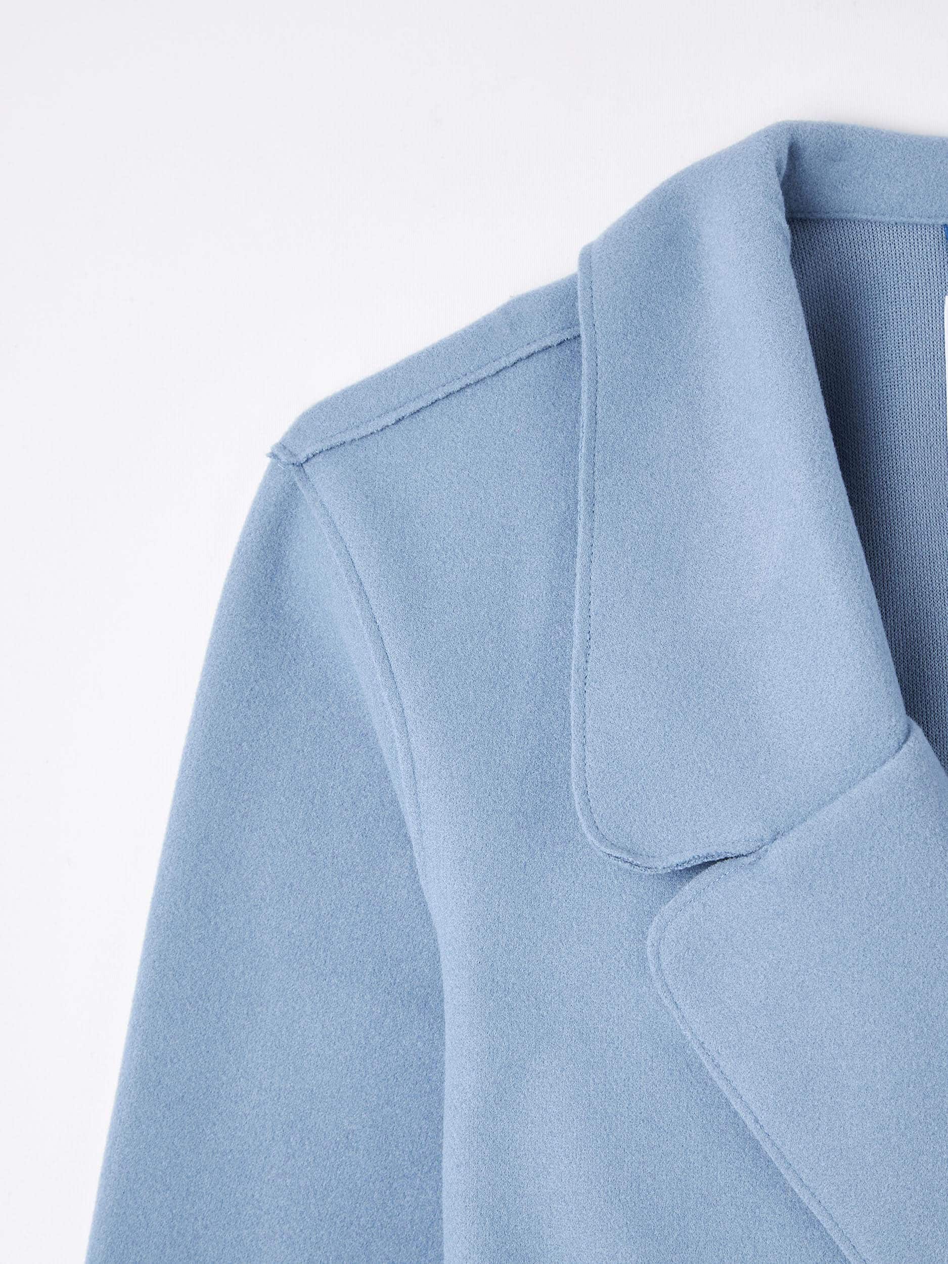 Unlined coat with belt Ivory