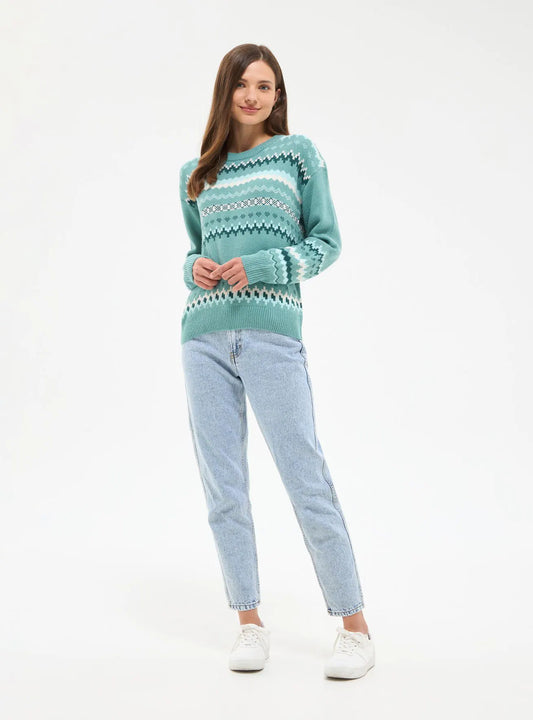 Jacquard effect jumper