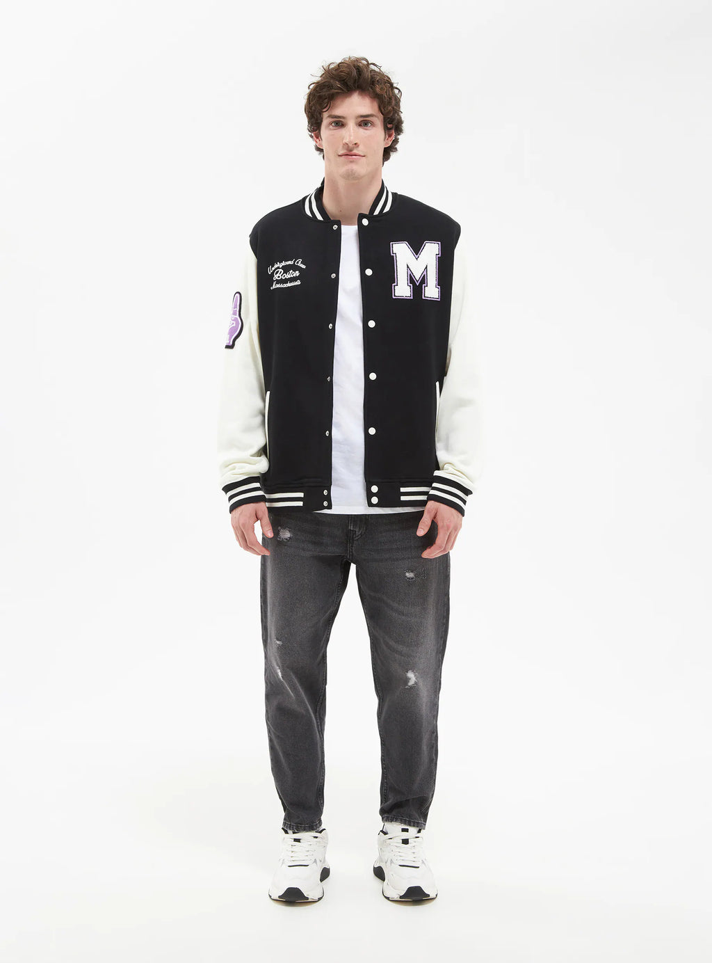 Varsity bomber jacket