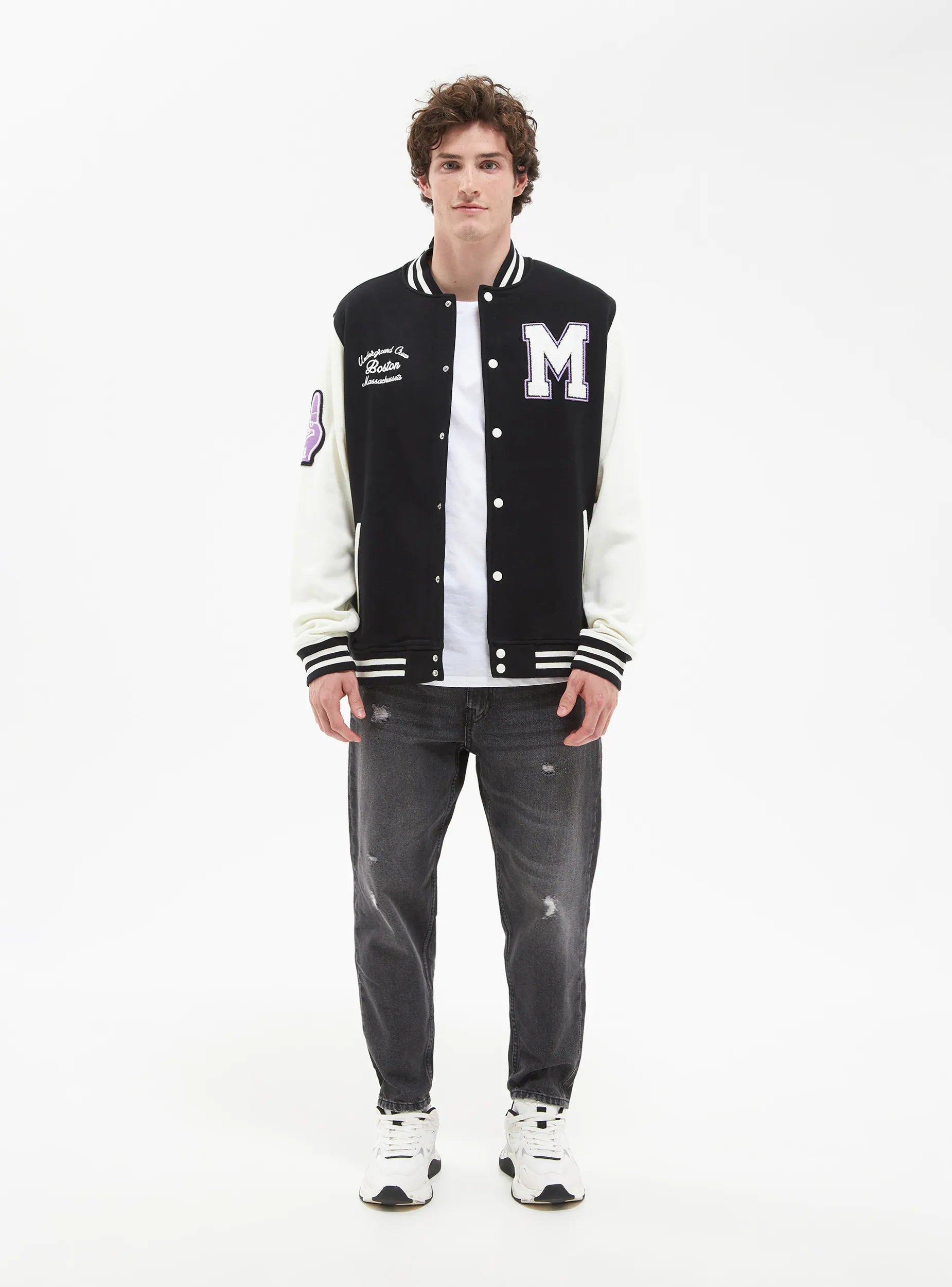 Varsity bomber jacket