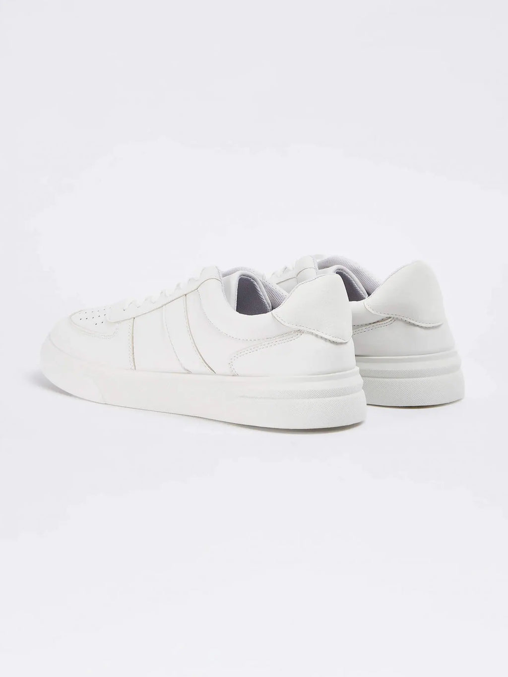 Faux leather sneakers