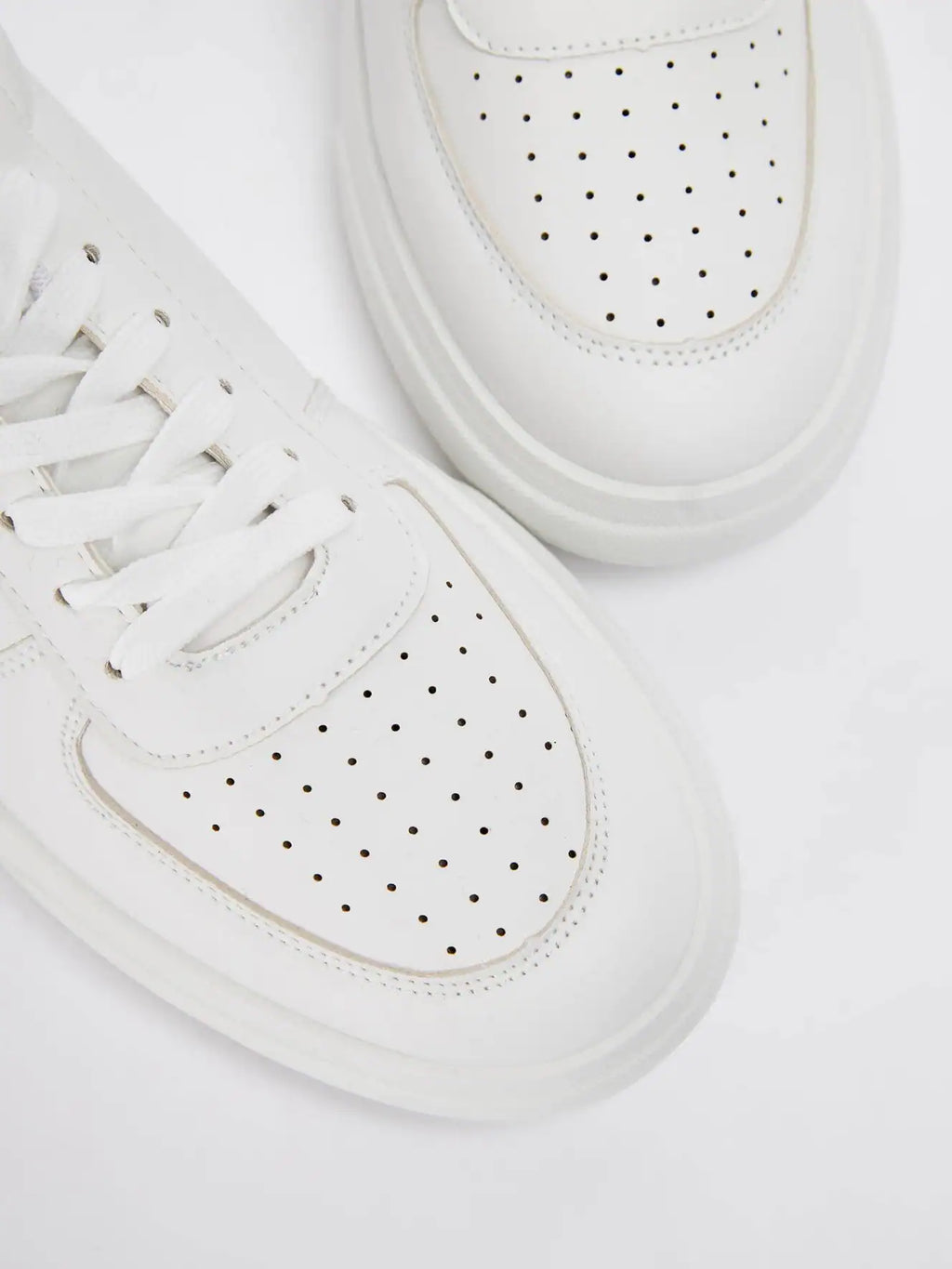 Faux leather sneakers