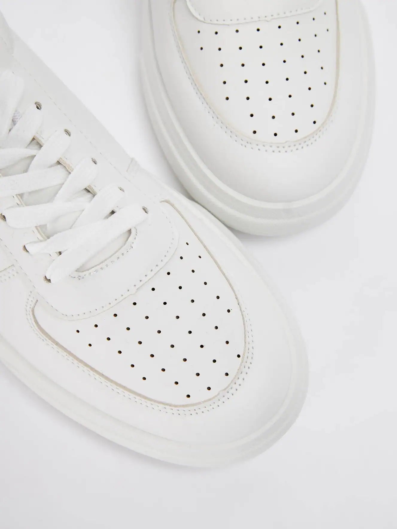 Faux leather sneakers
