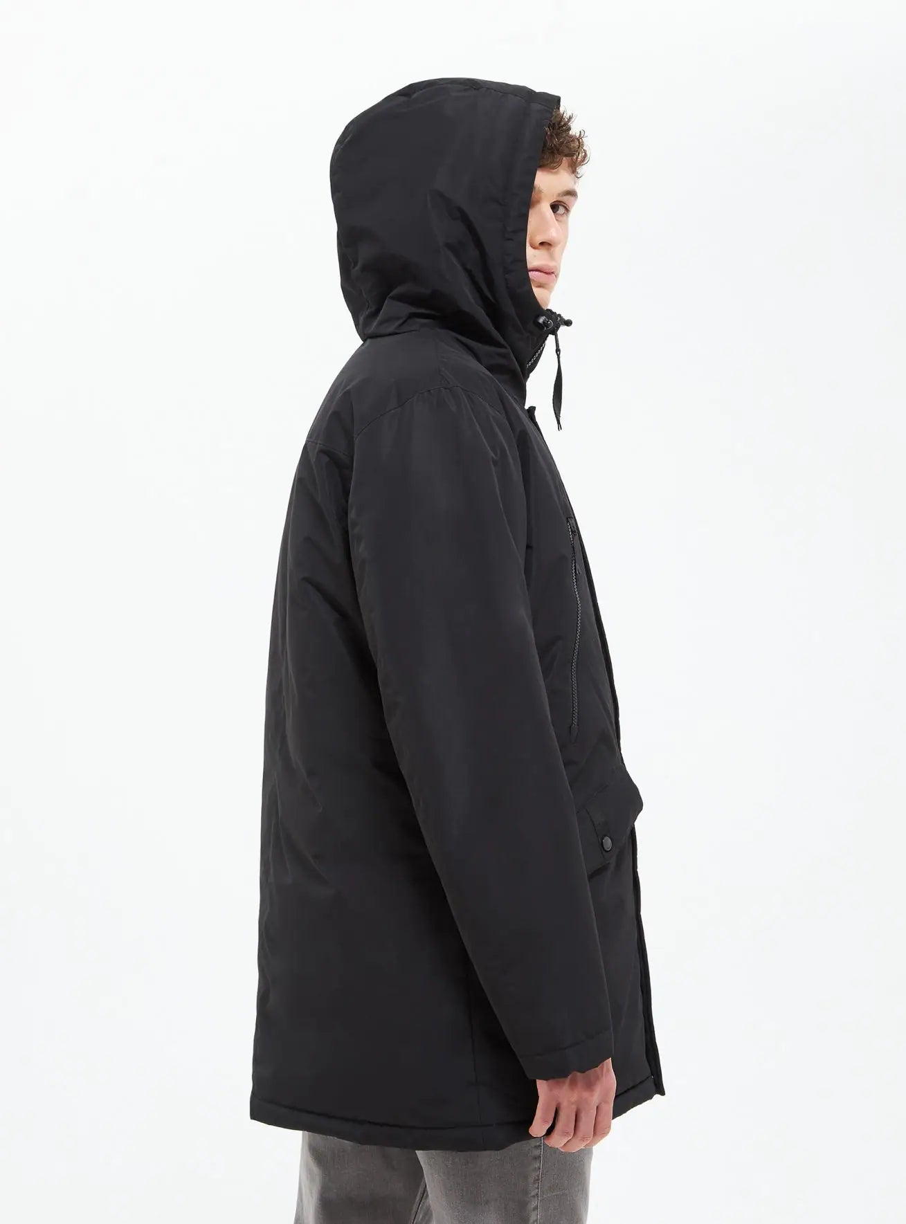 Hooded parka in nylon
