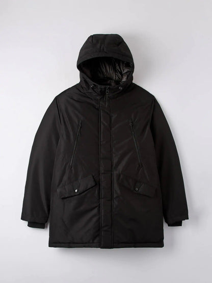 Hooded parka in nylon
