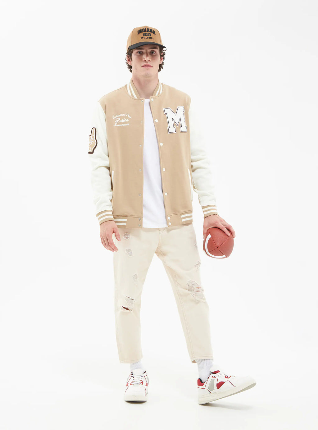 Varsity bomber jacket