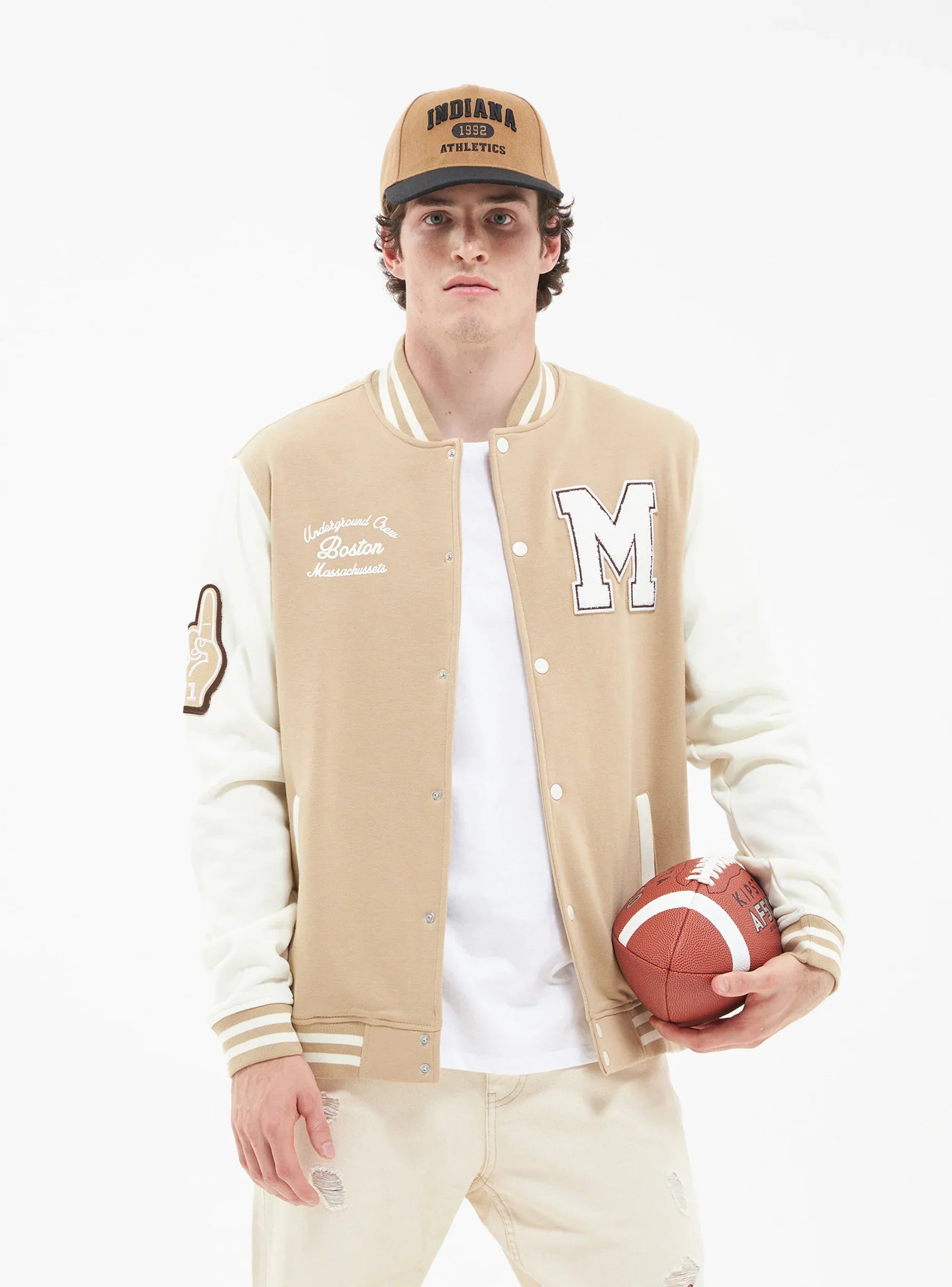 Varsity bomber jacket