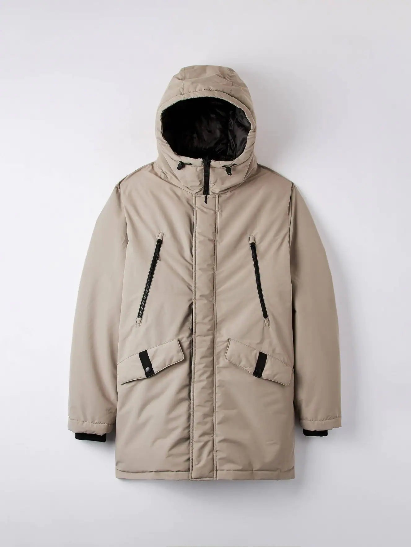 Hooded parka in nylon