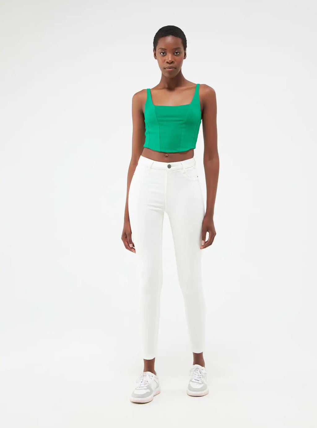 High-waisted skinny pants