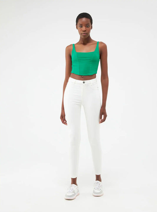 High-waisted skinny pants